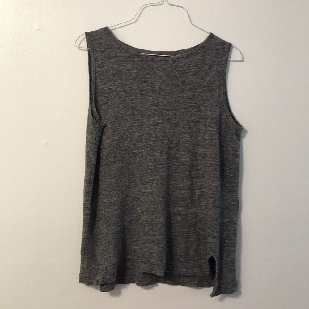 Madewell Dark Hthr grey slub muscle tank